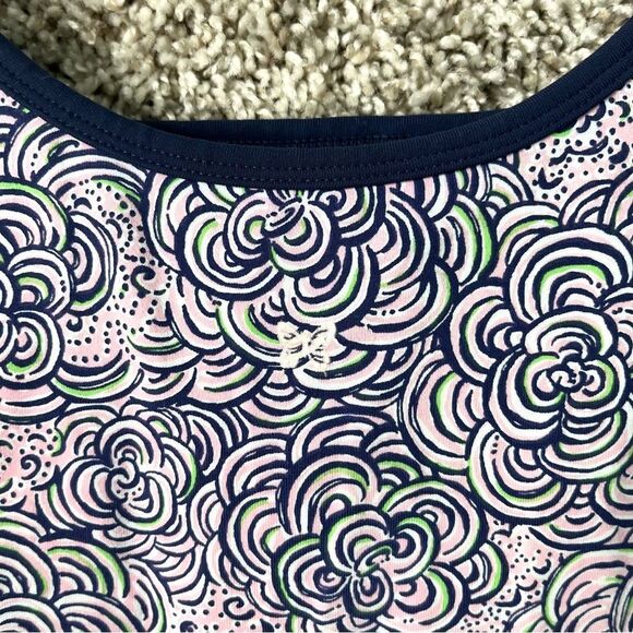 Lilly Pulitzer Tank Top Women’s Medium Pink & Blue Camisole with Built-in Bra - Picture 6 of 8